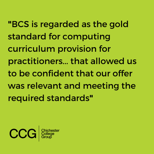 Chichester College Group are BCS Tech10 Accredited